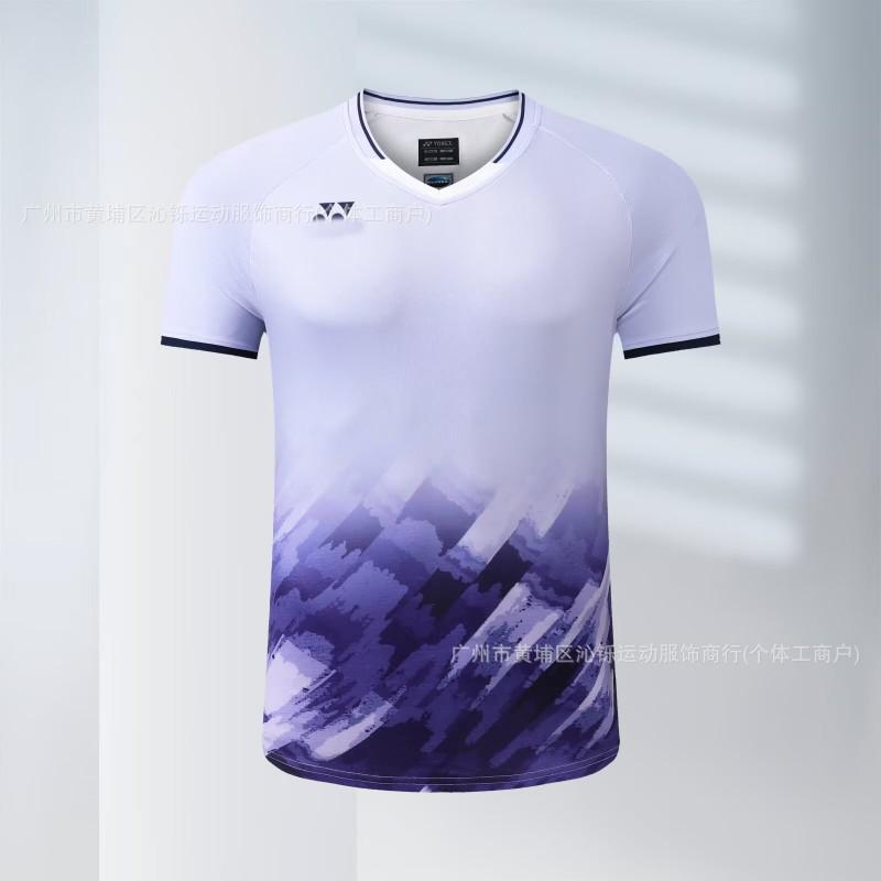 Unisex Badminton Sport Shirt Set Quick-Dry Breathable Short Sleeve Top Training