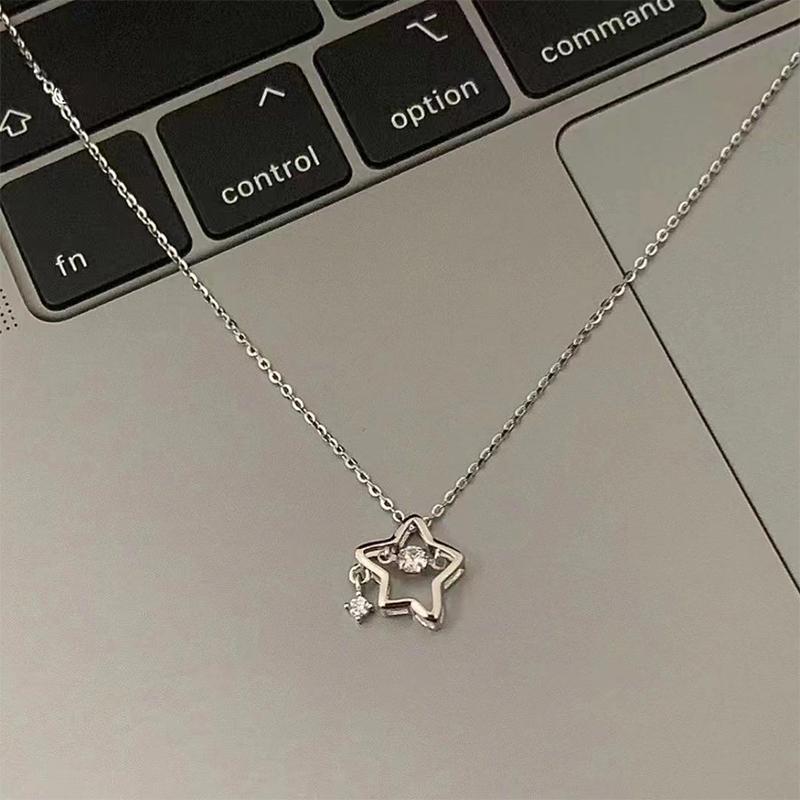 Star Necklace  Shiny  Pendants For Girl Chains Personality Jewelry