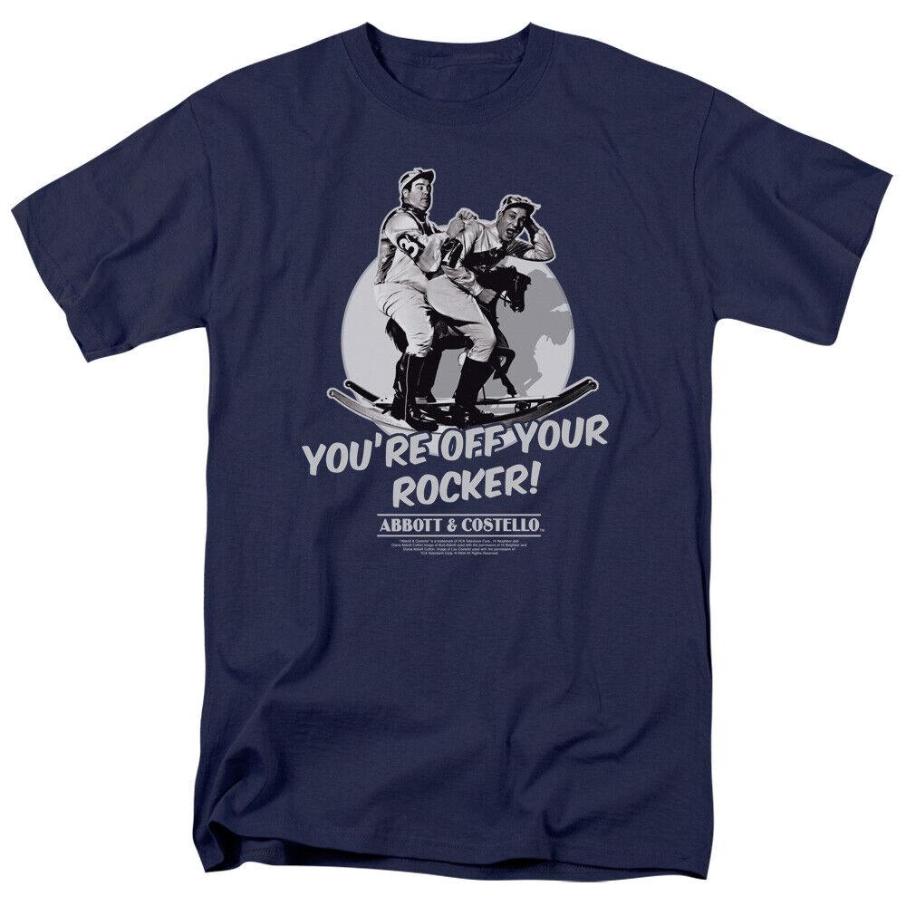 Футболка Abbott and Costello Off Your Rocker License TV Comedy Темно-синяя футболка унисекс