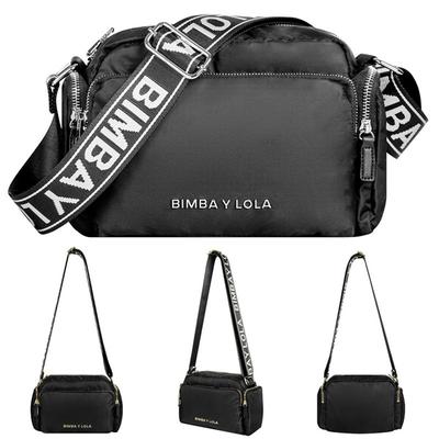 Женская сумка-мессенджер большой емкости из нейлоновой ткани, уличная повседневная сумка на плечо, модная сумка с широким плечевым ремнем с надписью, регулируемая сумка