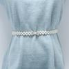 Stylish Pearl Waist Chain For Decorative Dresses Featuring Delicate Butterfly Accents And Rhinestones
