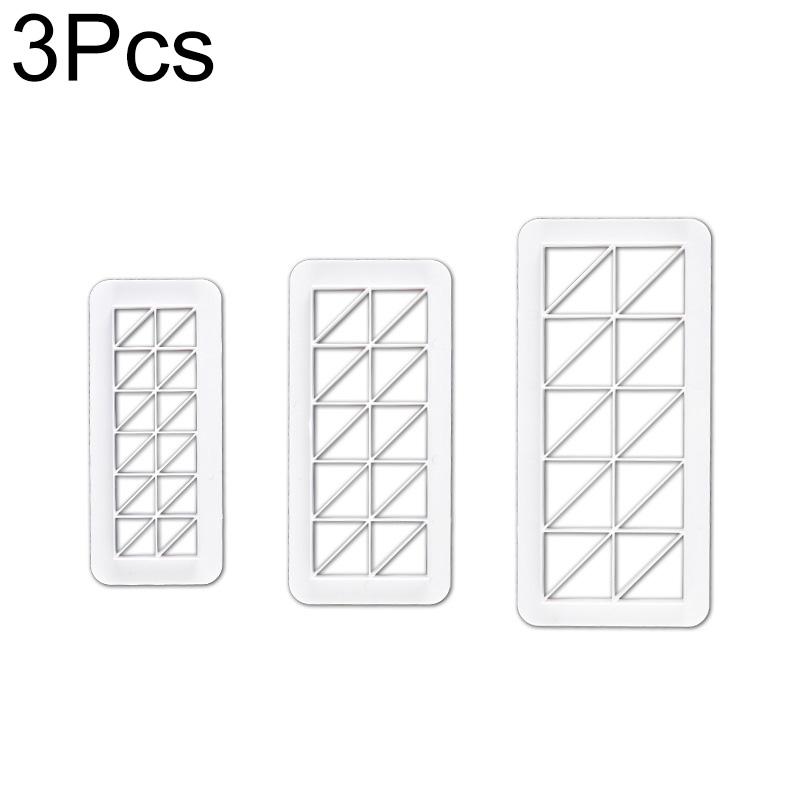 3 шт. Инструменты для выпечки, шестигранная круглая форма для помадки, квадратная треугольная пластиковая форма для украшения торта, геометрическая сетка, форма для печенья