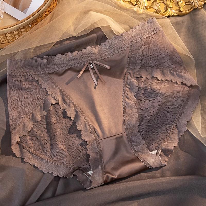 Кружевное женское нижнее белье средней посадки, дышащее и приятное к коже сексуальное нижнее белье