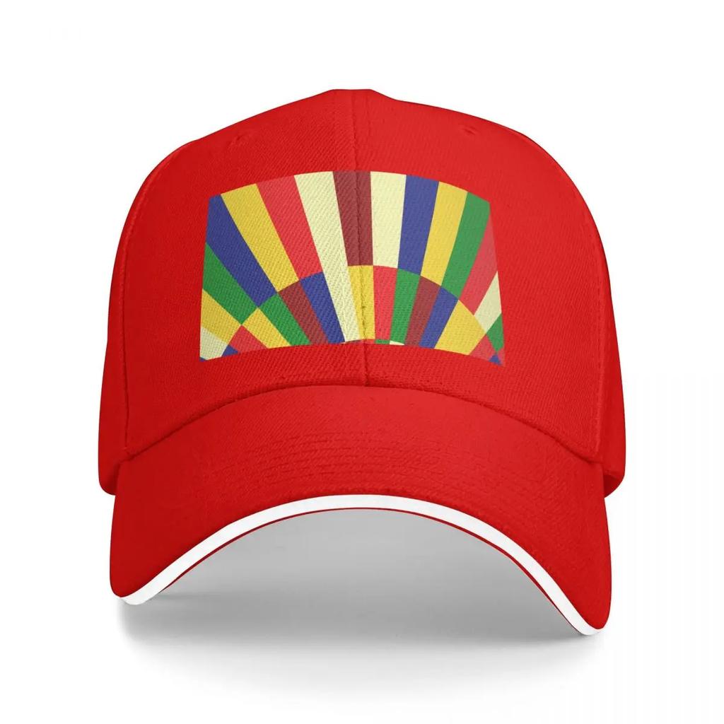 MidCentury 60s 70s Retro Rainbow Sun Baseball Cap Golf Fishing cap Snap Back Hat tea  Womens Beach Outlet Mens