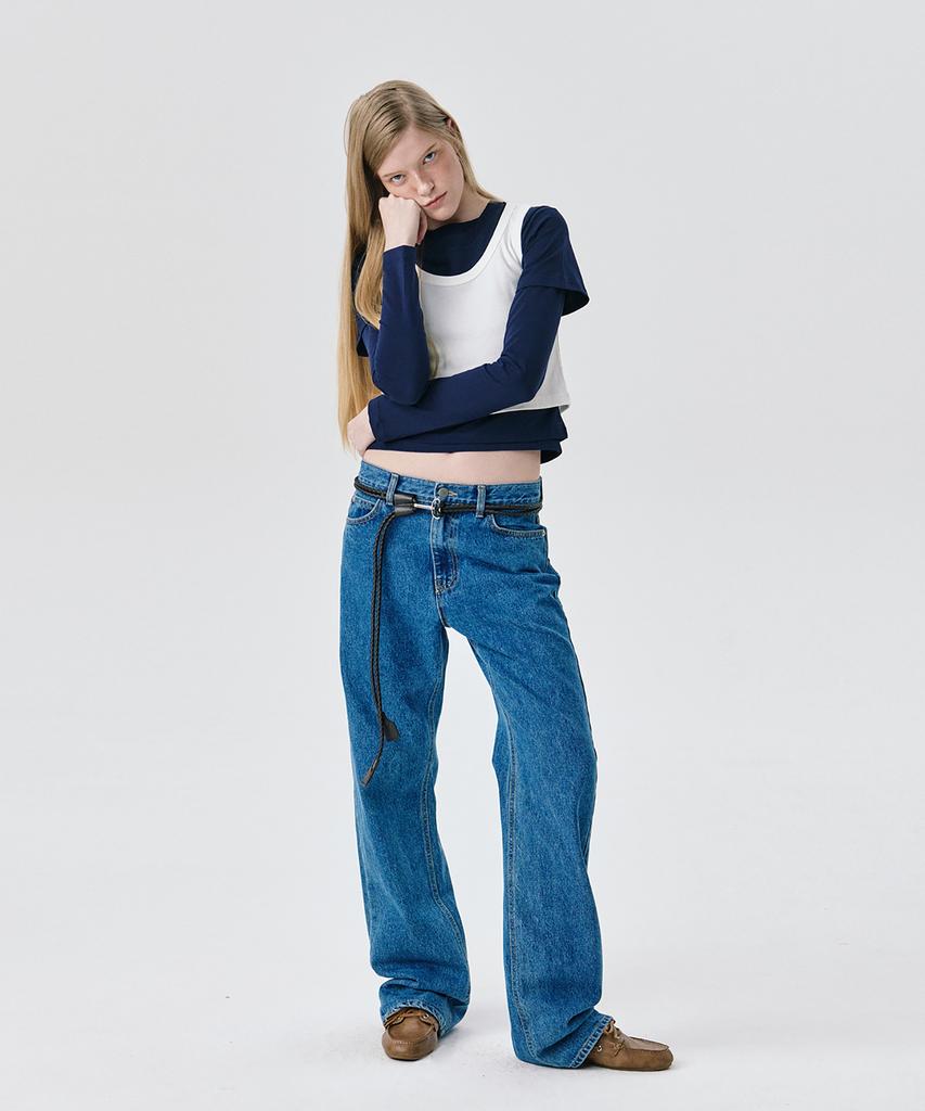 WNDERKAMMER Straight Leg Denim Pants_Blue