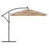 Vidaxl Parasol Ogrodowy Na Stalowym Słupku, Brązowy, 269X269X235 Cm