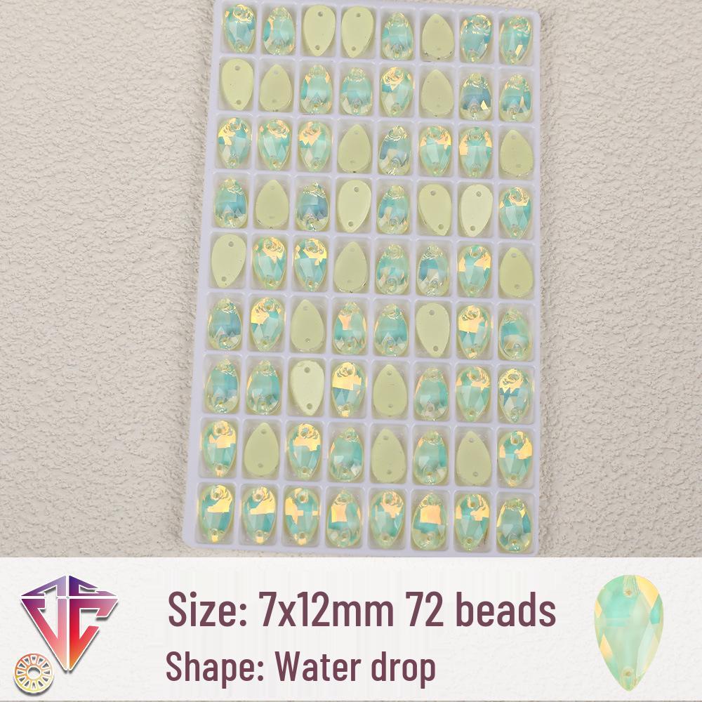 Флуоресцентные мокка каплевидные стразовые бусины - Ручная работа DIY Двухдырочные плоские аксессуары