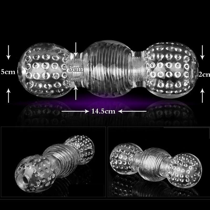 Male Clear Masturbator  Stroker Silicone Soft Transparent  Masturbators