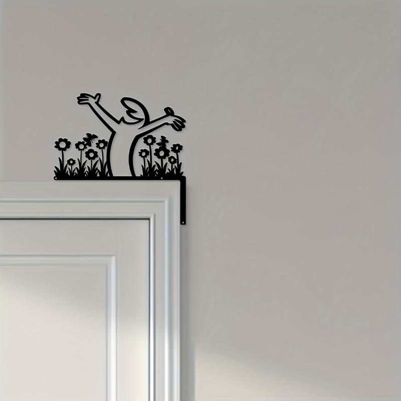 Металлический Настенный Декор Кованый Железный Знак Домашний Интерьер Дверной Проем Искусство Подвесная Картина Декор Комнаты Счастливый Кот Домашнее Украшение