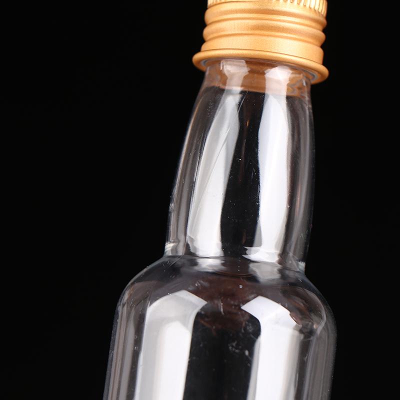 5 шт., 60 мл, набор мини-бутылок для спиртных напитков, пластиковые бутылки для спиртных напитков, серебряные/золотые колпачки, бутылки для алкоголя, контейнеры для молока, бутылка для вина