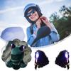 2Pcs Motorcycle Helmet Cat Ears Decoration with Colorful LED Light Plush Motocross Helmet Full Face Off Road Helmet Decor