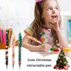 Рождественская гелевая ручка со стираемым наконечником 0,5 мм, выдвижным стержнем и ластиком. Праздничный стиль для школы и офиса.