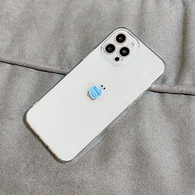 Прозрачный чехол Zhitai из ТПУ для iPhone 14 Pro Max с дизайном с мелкими отверстиями и выражением маски