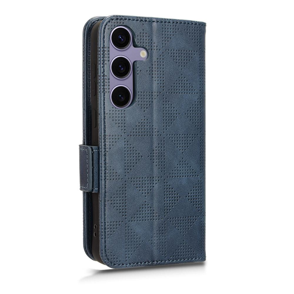 For Samsung Galaxy S24+ Cell Phone Case Imprinted Triangle Anti-drop Wallet PU Leather Cover