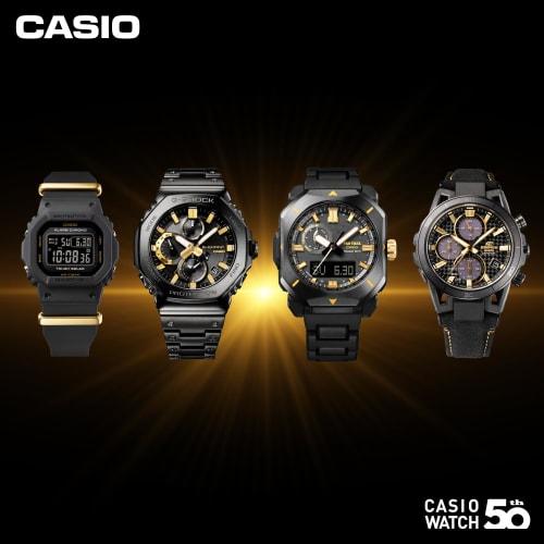 Casio Watch Edifice [] CASIO WATCH 50TH ANNIVERSARY Model Solar Sapphire Glass EFS-S640ZE-1AJR Men's Black