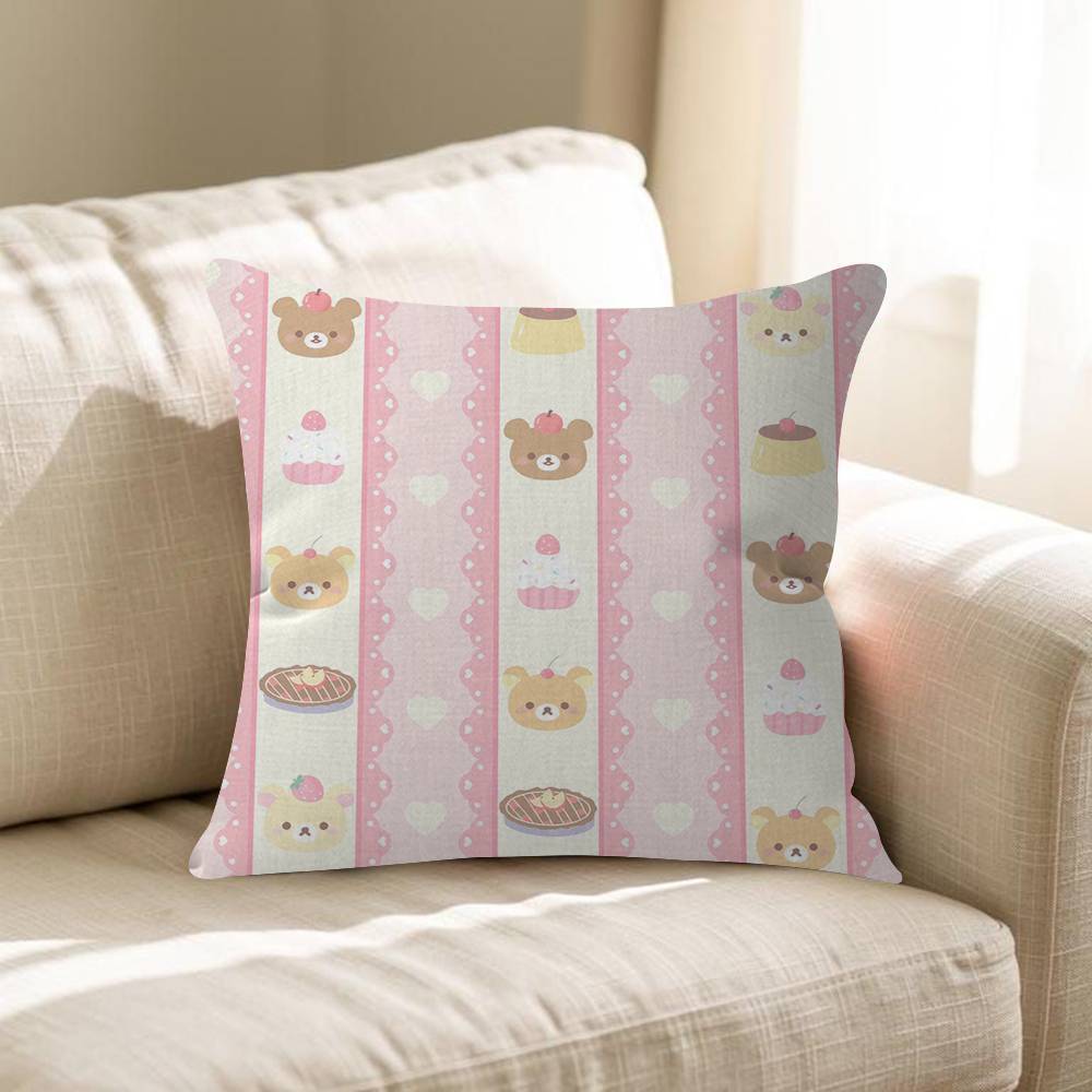 Cartoon Bear Claw Cute Rilakkuma Personalized Picture Text Home Decorative Pillows Household Gifts 45x45cm