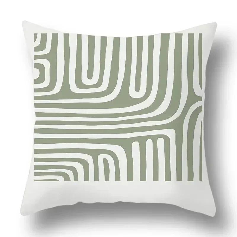 Simple Green Car Ornaments Double-sided Printed pillow cover Short plush Suitable living rooms bedrooms sofa throw cushion cover