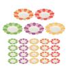 NOLITOY 50 Pieces Floral Paper Plates, Party Paper Plates, Deep Plates, Snack Plates, Dividers, Disposable Party Tableware, Paper Party Plates, BBQ Di