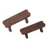 Doll Furniture Dollhouse Miniature Wooden Bench Stool Fairy Garden Miniatures Decor Couple Bench
