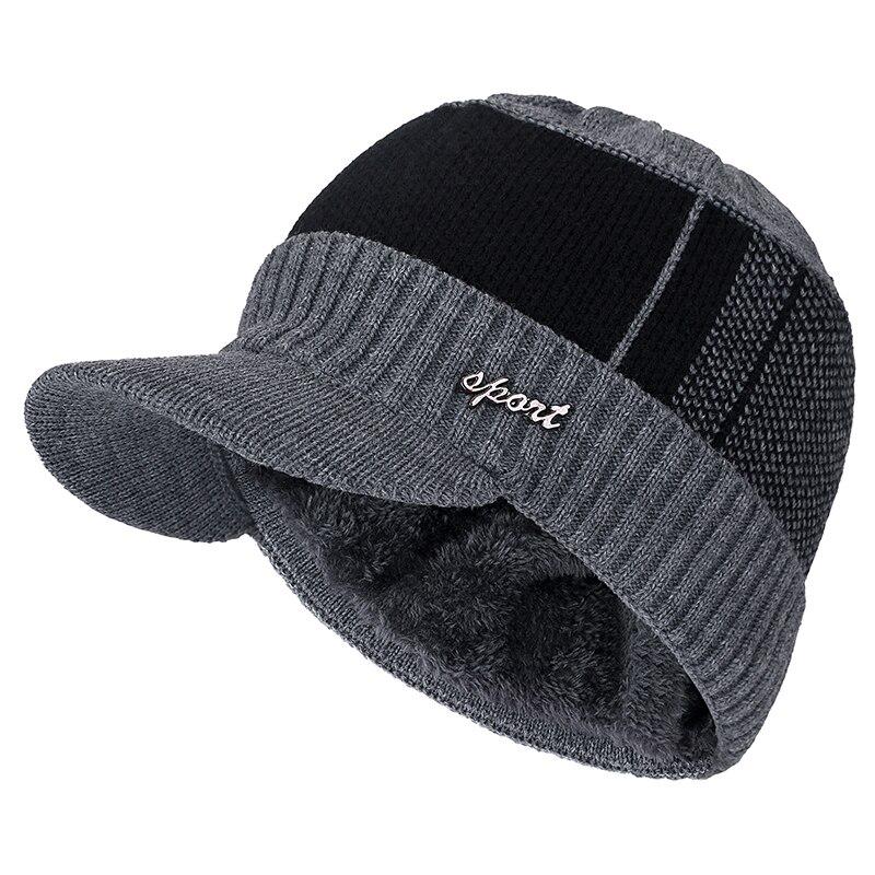 Fur-Lined Warm Winter Stylish Beanie Hat with Wool Brim for Men and Women