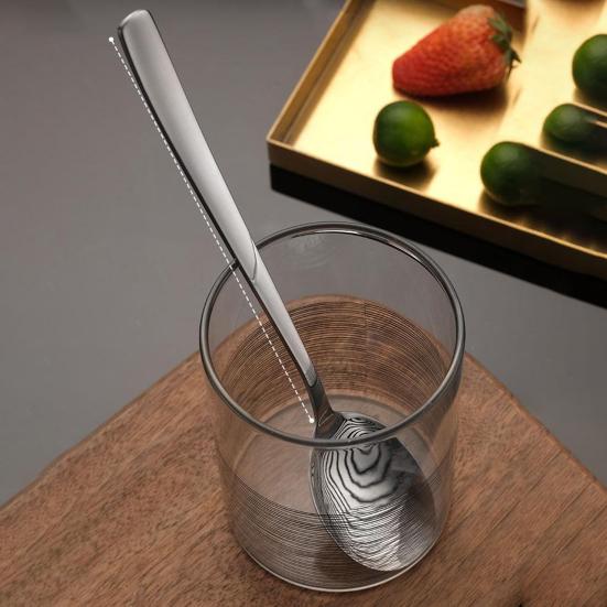 Ложка для супа из нержавеющей стали Прочные нержавеющие десертные столовые ложки Удобная ручка Ложки с круглыми краями для кухни Ресторан Банкет Пикник