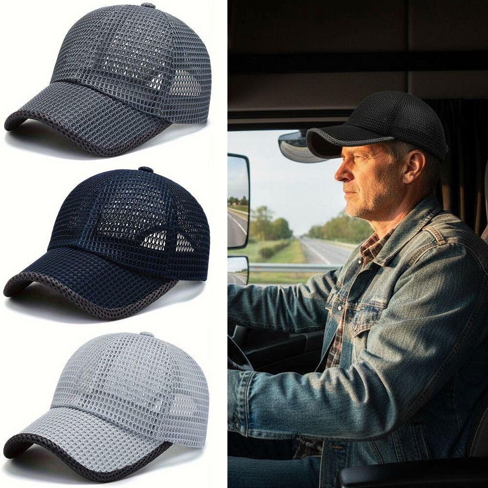 Adjustable Mesh Baseball Hats Sun Protection Outdoor Sports Hats For Man Women Unisex
