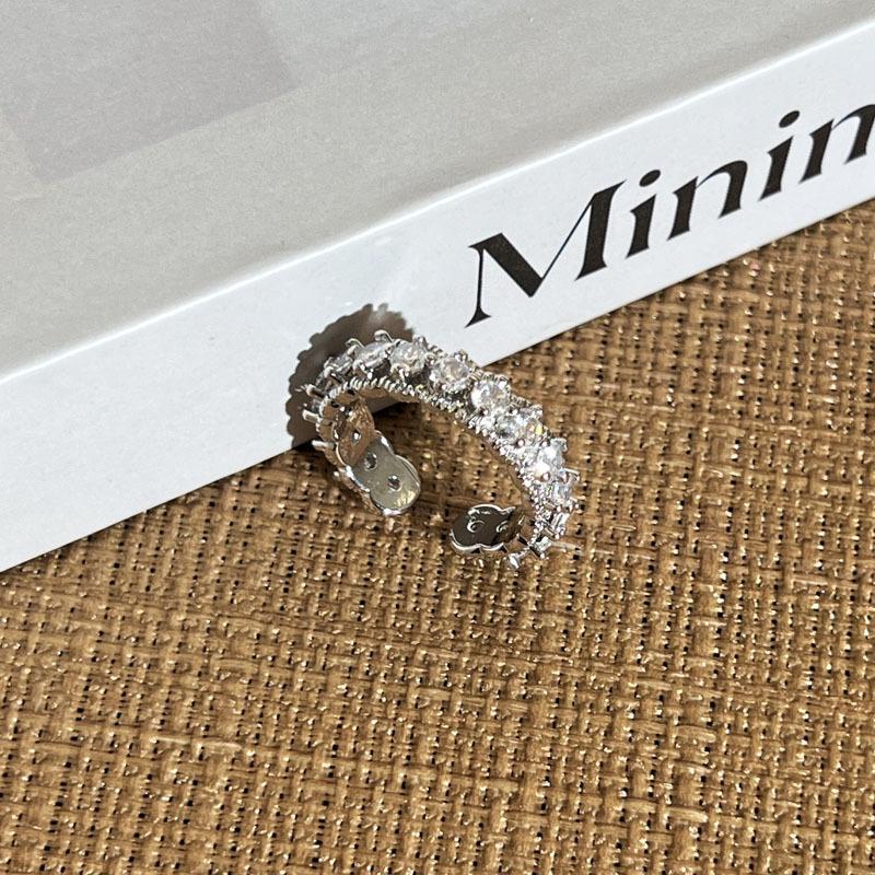 Bright Super Shining Gypsy Star Diamond Light Luxury Exquisite Personality Open Ring Female Cold Wind Trend Fashion Index Finger Ring