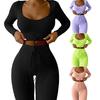 Sweat Suit Crop Top High Waist Breathable No Shrinking Sweat Suit for Fitness