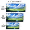 Anime Scenery Gaming Mouse Pad 90x40cm HD Printing Cartoon Green Mountain Non-Slip Rubber Desk Mat with Locking Edge for Office