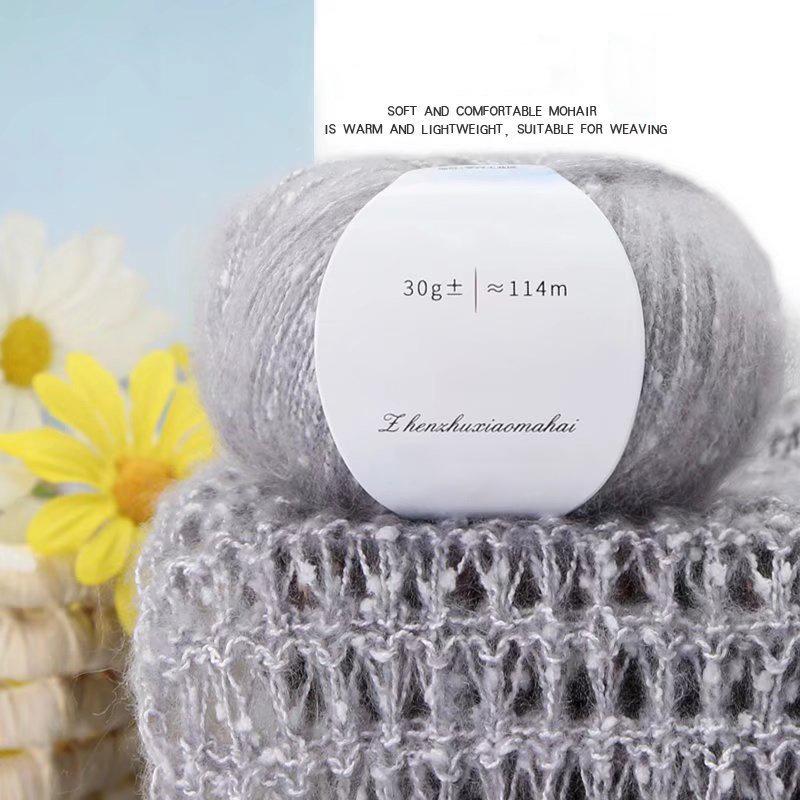 30г/моток Жемчуг Ручная работа Кашемировая шерсть Свитера Южноафриканский Мохер Пони Ремесла Толстая нить Шарф Мохеровая пряжа Сделай сам
