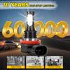 2pcs H8 H9 H1 H3 Led H11 9005 HB3 9006 HB4 Car CSP LED Fog Headlight Bulbs 6000K White Auto Fog Lamp Day Running Light