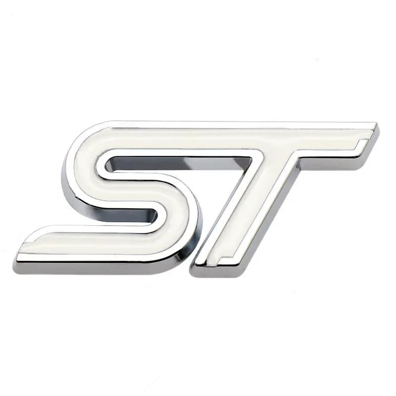 3D металлическая эмблема ST на переднюю решетку радиатора, наклейка на заднее крыло багажника автомобиля для Focus Mondeo Fiesta Edge Escort MK2 MK3 MK4 MK5 MK7