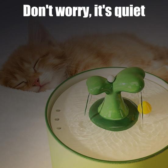 Автоматический фонтанчик для кошек объемом 1,5 л, керамический диспенсер для питья домашних животных, бесшумная миска для воды с системой фильтрации для домашних кошек и собак