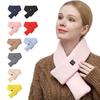 Unisex Cotton Electric Heated Scarf with 3 Temp Setting USB Rechargeable Neck Protections Warmer Heater In Cold Weather