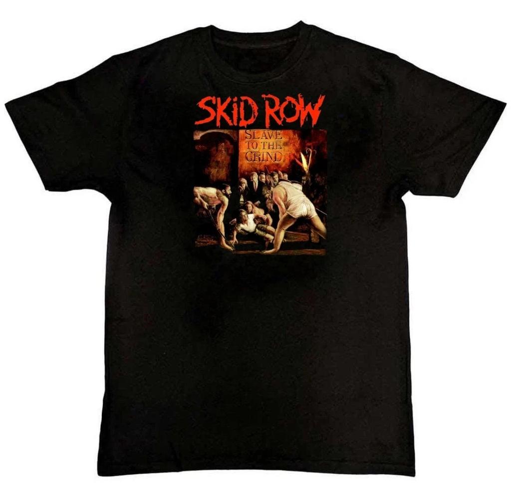 SKID ROW SLAVE TO THE GRIND '91 Графический Принт Унисекс 100% Хлопок Футболка Мужские Футболки Топ