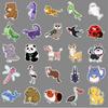 50 Мультяшных Граффити Наклеек с Животными Милые Нарисованные от руки Простые Рисунки Декоративные Наклейки для Рук-двери, Чашки для Воды, Компьютера, Чехла для Мобильного Телефона