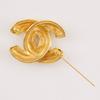 CHANEL COCO Mark Brooch Matelasse vintage Plated Gold 17.7g Women Used