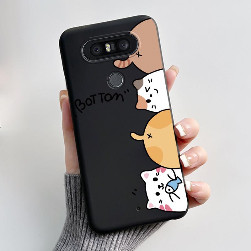 Casing For LG Q8 2017 Soft Case H970 Aesthetic Fashion Cute Cat Phone Back Cover For LG Q8 Q 8 LGQ8 Shockproof Silicone Bumper