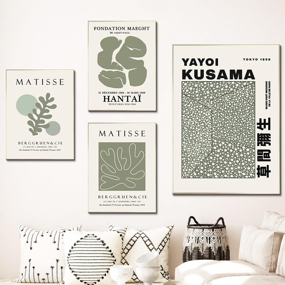 Sage Green Matisse Flower Market Couple Wall Art Canvas Painting Nordic Posters And Prints Wall Pictures For Living Room Decor