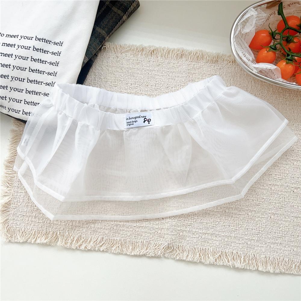Balletcore Mini Lace Skirts Lace Up Butt Curtain Sweet White Lace Fart Curtain Girl