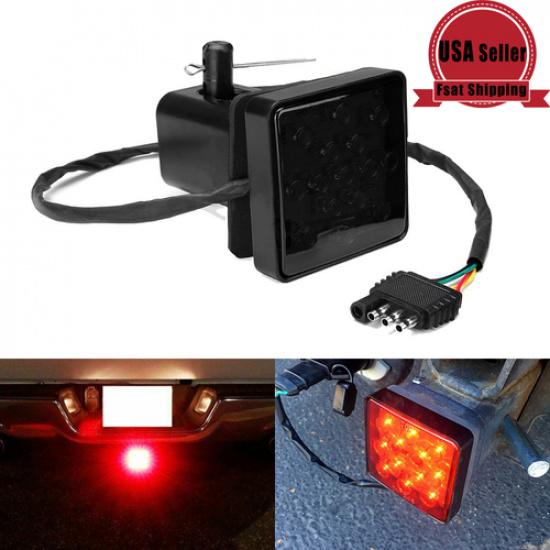 Сверхяркий 15LED дымчатый стоп-сигнал крышка фаркопа прицепа подходит для буксировки и перевозки США