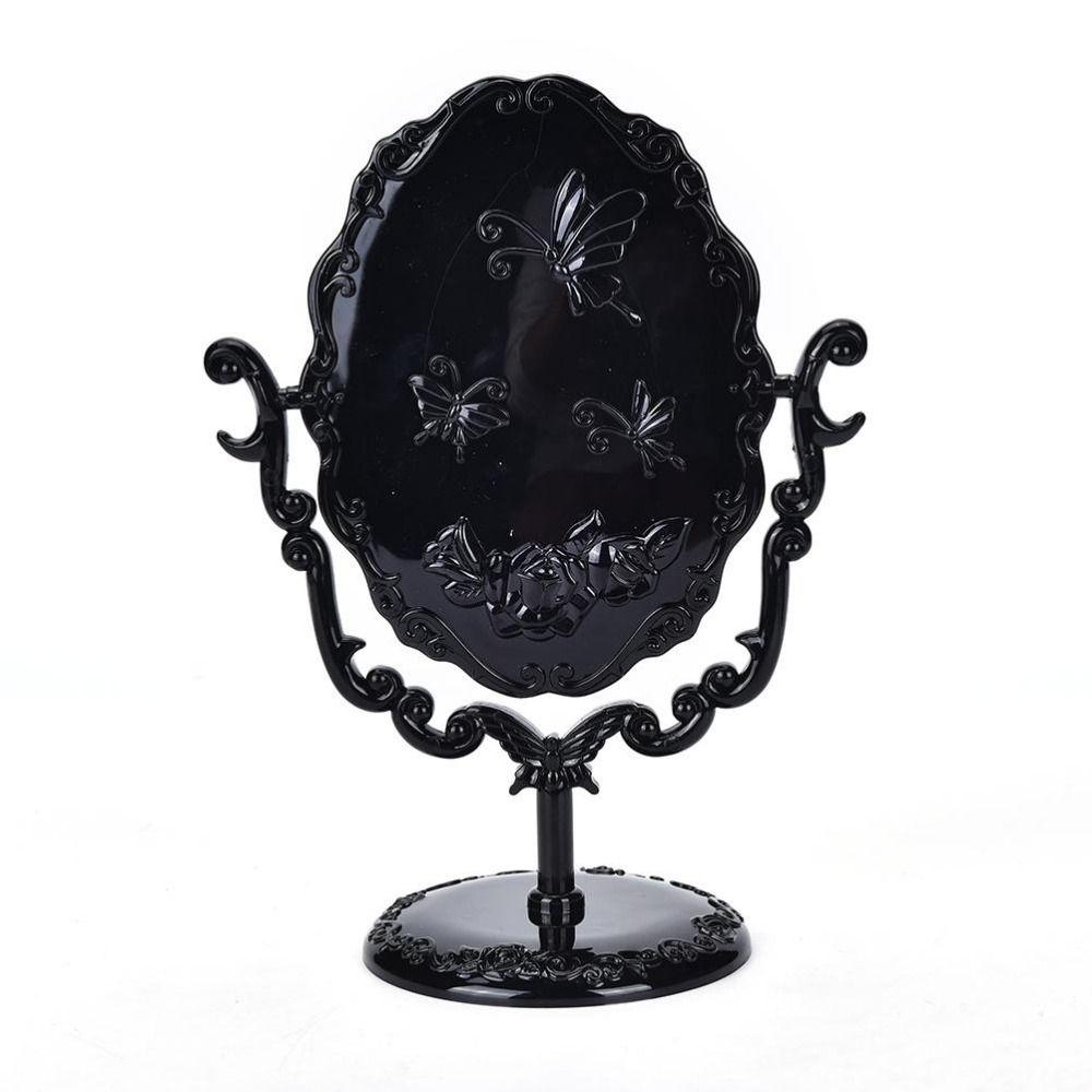 High Definition Black Butterfly Dressing Mirror Rotatable Desktop Makeup Mirror  Bedroom