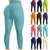 Women's Bubble Hip Lifting Exercise Fitness Running High Waist Yoga Pants