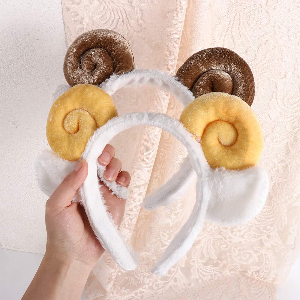 Girls Korean Sheep Ear Cartoon Hair Accessories Plush Lamb Headband Hair Hoop