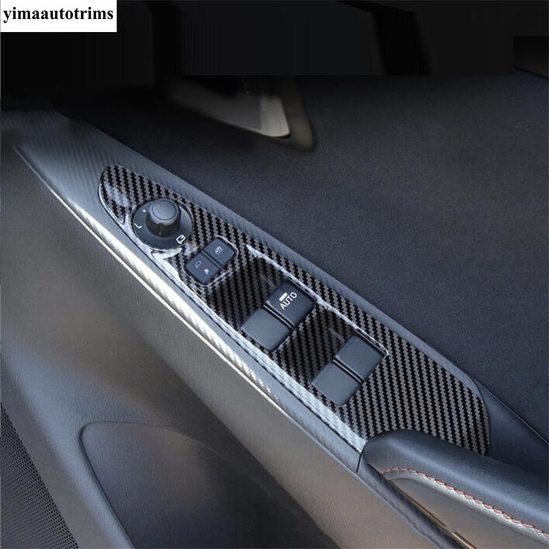 Car Armrest Window Glass Lift Button Switch Panel Decoration Cover Trim Accessories For Mazda 2 Demio 2015- Right Hand Drive