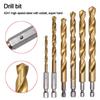 Hex Shank Drill Bit 4241 High Speed Steel Drilling Tools High Hardness Twist Drill  Metal Punching