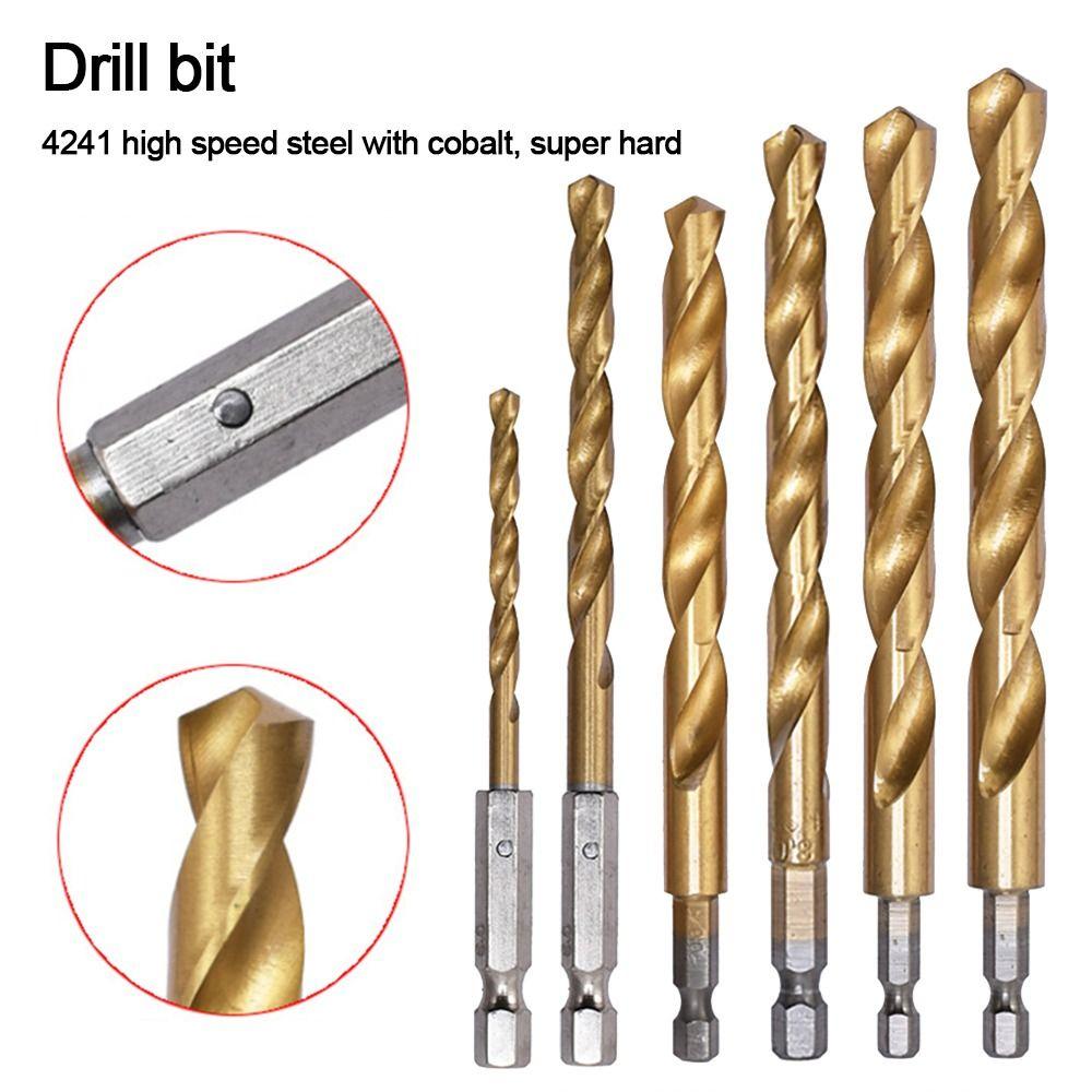 Hex Shank Twist Drill 4241 High Speed Steel Drilling Tools Twist Drill Bit Power Tool