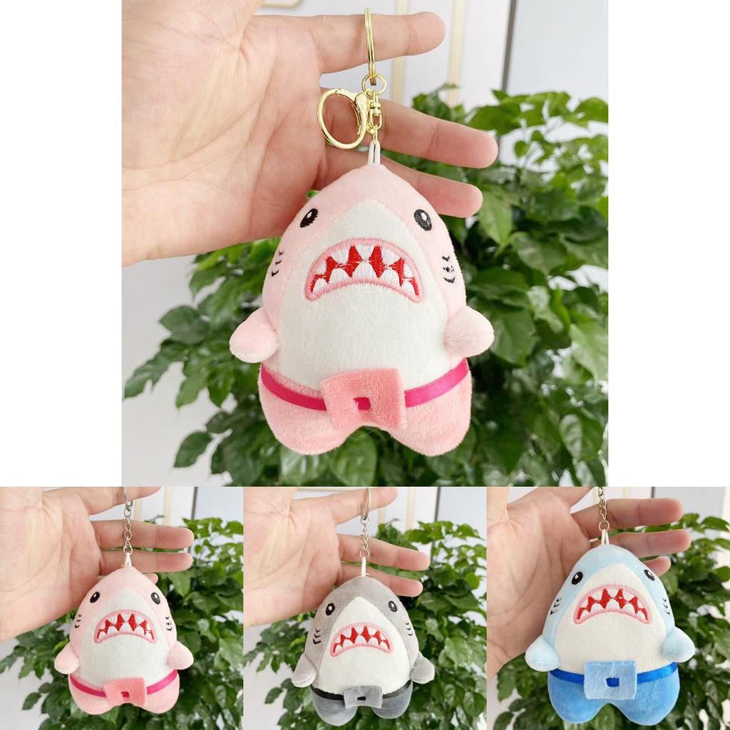 Plush Shark Hanging Doll Keychain Soft And Cute Stuffed Animal For Keyrings Or Bags