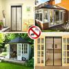 Door Curtain Net Magnetic Screen Curtain Mesh Door Magnet Velcro Vorhang Summer Antimosquito Insect Door Net Simple Installation