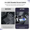Center Console Organizer Lower Storage Box For 2025 Hyundai Tucson Limited  Armrest Storage Double Layers Interior Accessories